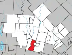 Location within Les Laurentides RCM.