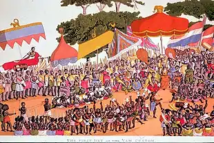 Image 27Yam festival in the Ashanti Empire. Thomas E. Bowdich – 1817. (from History of agriculture)