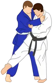 illustration of Ashi-Guruma Judo throwing technique