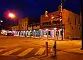 Downtown Ashland at dusk.