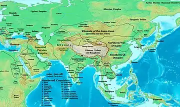 Rouran, Northern Wei, Tuyuhun Kingdom, 500 AD