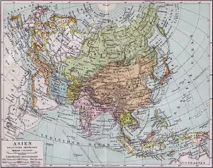 1890 map of Asia