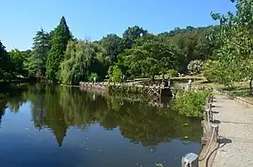 A view of the smaller pond.