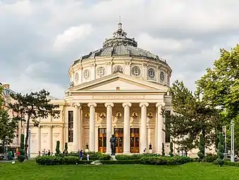 The Romanian Athenaeum on Victory Avenue by Paul Louis Albert Galeron (1886-1888)