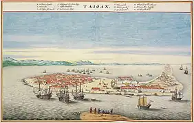 Image 29Bird's eye view of Fort Zeelandia in Dutch Formosa in the 17th-century (from History of Taiwan)