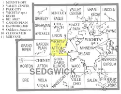 Location of Attica Township in Sedgwick County