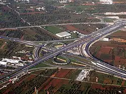 Interchange at the Attiki Odos Airport Entrance