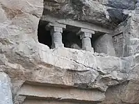 A close view of the sealed part of Aurangabad Caves