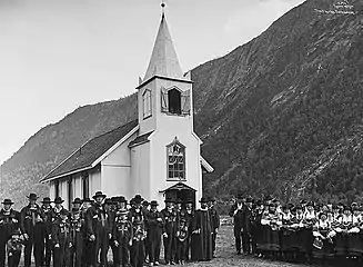 View of the church circa 1885.