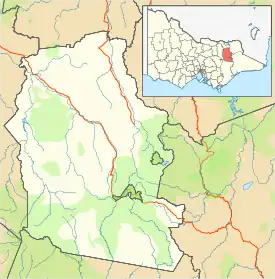 Mudgegonga is located in Alpine Shire