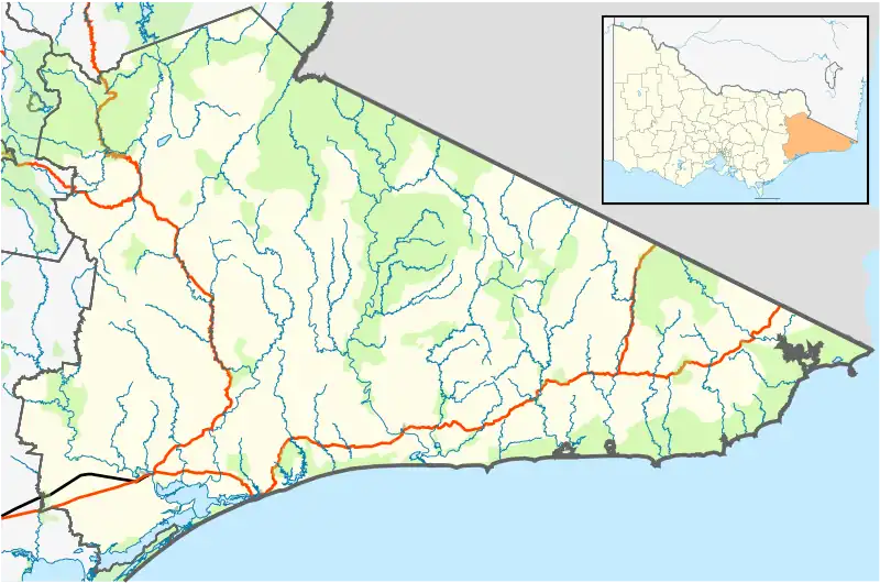 Benambra is located in Shire of East Gippsland