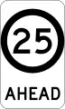 (G9-79) 25 km/h Speed Limit Ahead