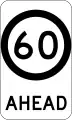 (G9-79) 60 km/h Speed Limit Ahead