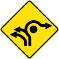 (MR-WDAD-13) Roundabout Directional Lanes (Used in Western Australia)