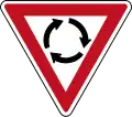 (R1-3) Give way at roundabout