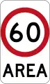 (R4-10) 60 km/h Speed Limit Zone Area