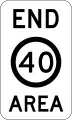 (R4-11) End of 40 km/h Speed Limit Zone Area