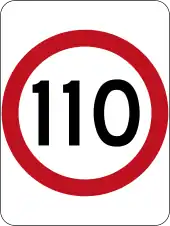 (R4-1) 110 km/h Speed Limit