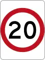 (R4-1) 20 km/h Speed Limit