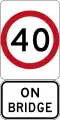 Speed Limit on Bridge (Used in New South Wales)