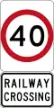 Railway Crossing Speed Limit (Used in New South Wales)