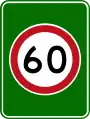 (R4-1) 60 km/h Community Gateway Speed Limit (Used in Victoria)