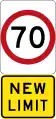 New 70 km/h Speed Limit (Used in Victoria)