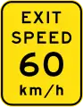 (W1-9-1) Exit advisory speed