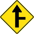 (W2-4) Side road intersection from right