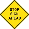 (W3-1) Stop Sign Ahead (1964-1989)