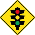 (W3-3) Traffic Lights Ahead (1964-1995)