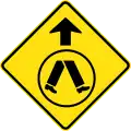 Old version of Pedestrian Crossing Ahead