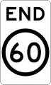 (R4-12) End of 60 km/h Speed Limit