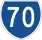 State Route 70 marker