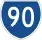 State Route 90 marker