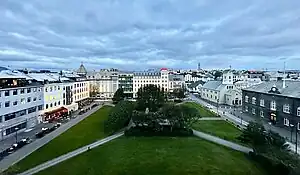 Austurvöllur with Reykjavík Cathedral and Parliament House (Alþingishúsið) visible on the right