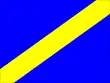 Blue flag with yellow stripe