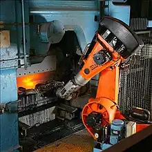 Automation in foundry industry, heat resistant robot