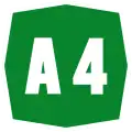 Motorway number sign