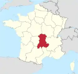 Auvergne region in France