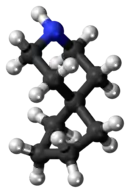 Ball-and-stick model of the azaspirodecane molecule