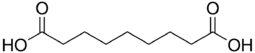 Skeletal formula of azelaic acid