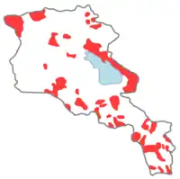 Distribution of Azerbaijanis in the Armenian SSR, 1962.