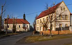 Municipal office and the Church of Saint Wenceslaus