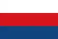 One version of the flag of Moravia in the form of red-white-blue tricolor, allegedly used by the deputies of Czech-speaking Moravians to the Slavonic Congress in Prague in 1848