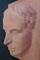 Clay head of Swiss writer Siegfried Lang [de] (1887-1970)