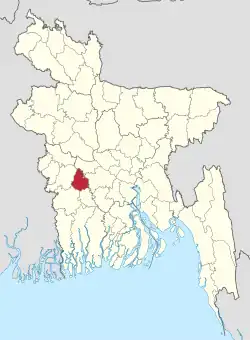 Location of Magura District in Bangladesh