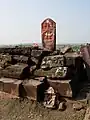 Satī pillar beside the Bhojpur temple, probably 18th century.