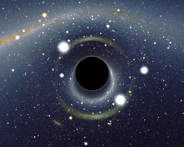 Image 21Simulated view of a black hole. Jacob Bekenstein predicted and co-discovered black hole entropy (from Culture of Israel)