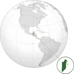 Location of Belize